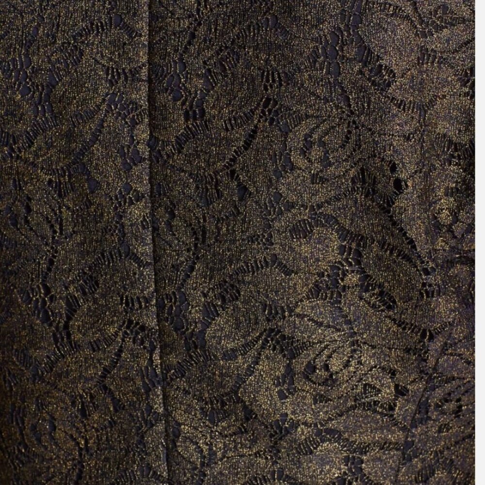 HINGE METALLIC LACE PEPLUM JACKET - S - Picture 4 of 9